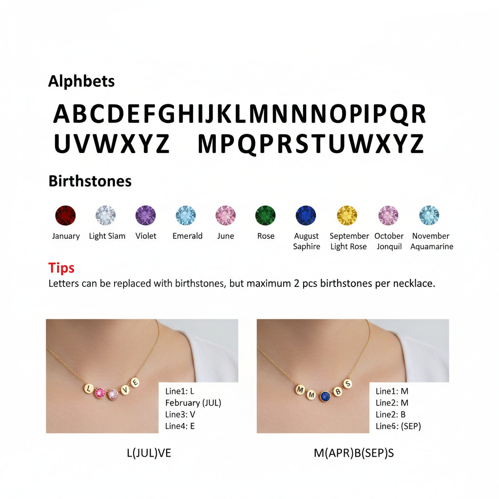 Gepersonaliseerde armband met naam en geboortesteen