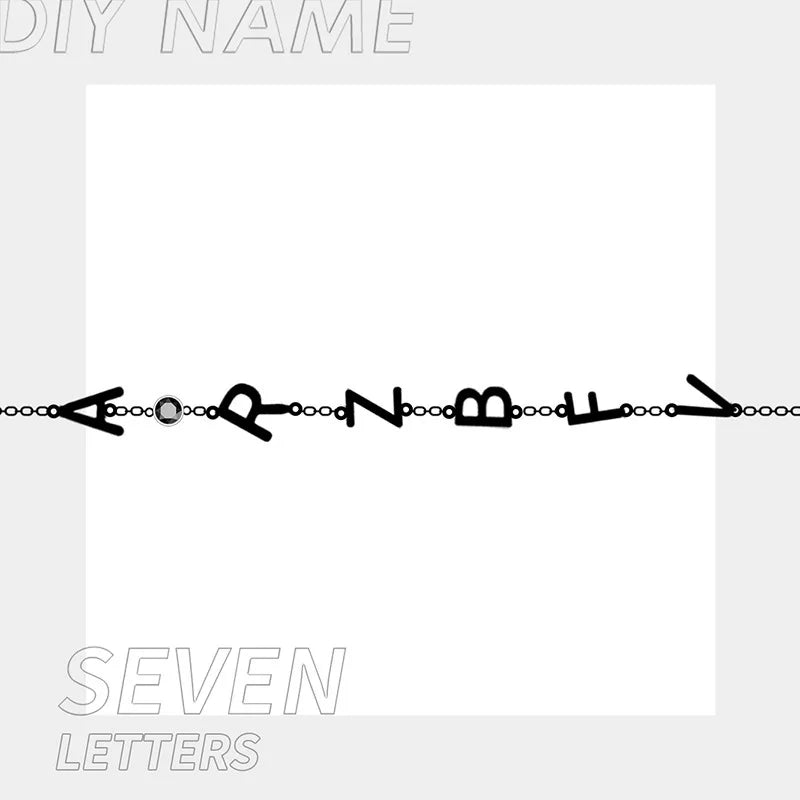 Gepersonaliseerde armband met naam en geboortesteen