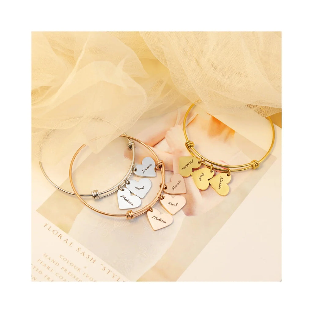 Gepersonaliseerde armband met naam en hart