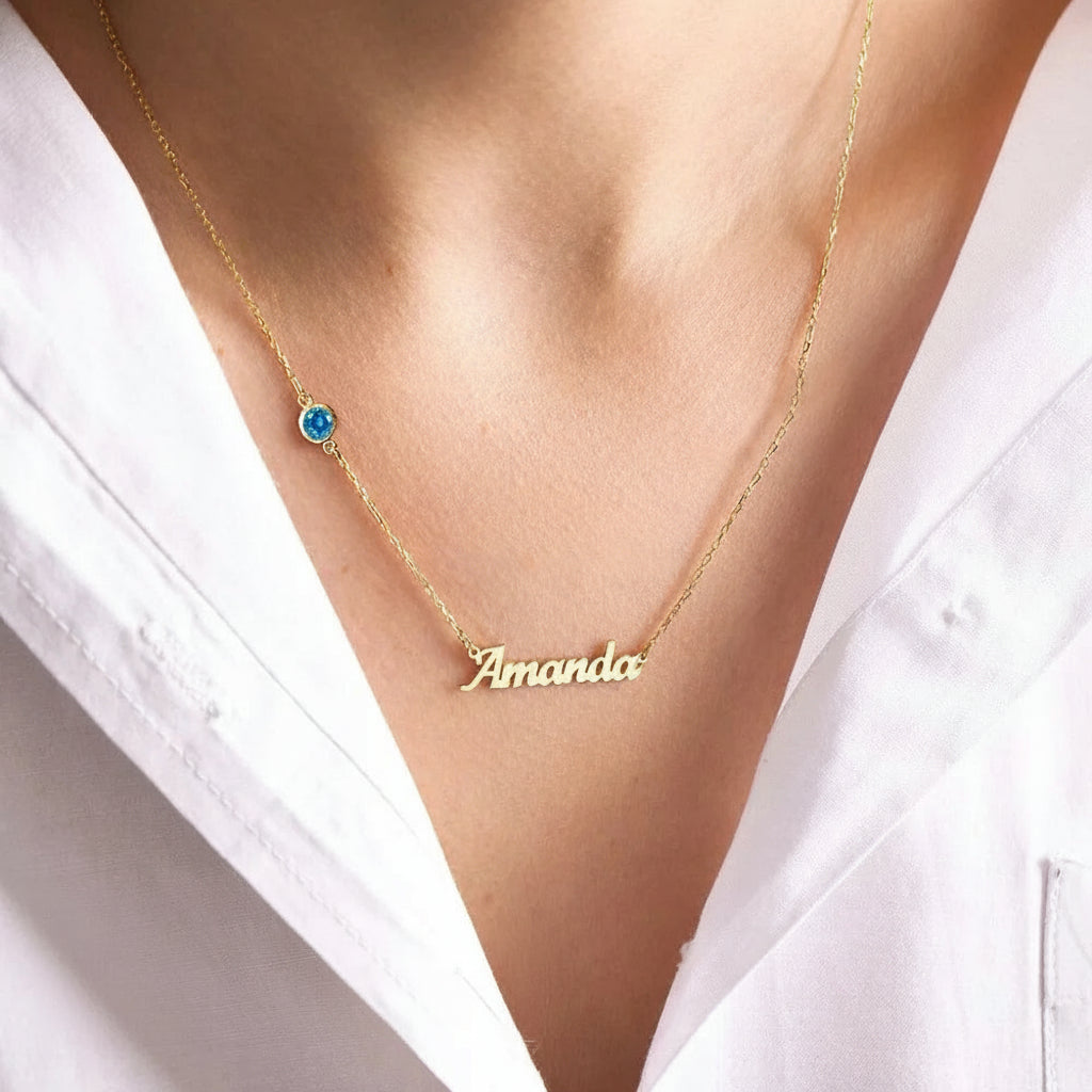 Personalized Birthstone Choker