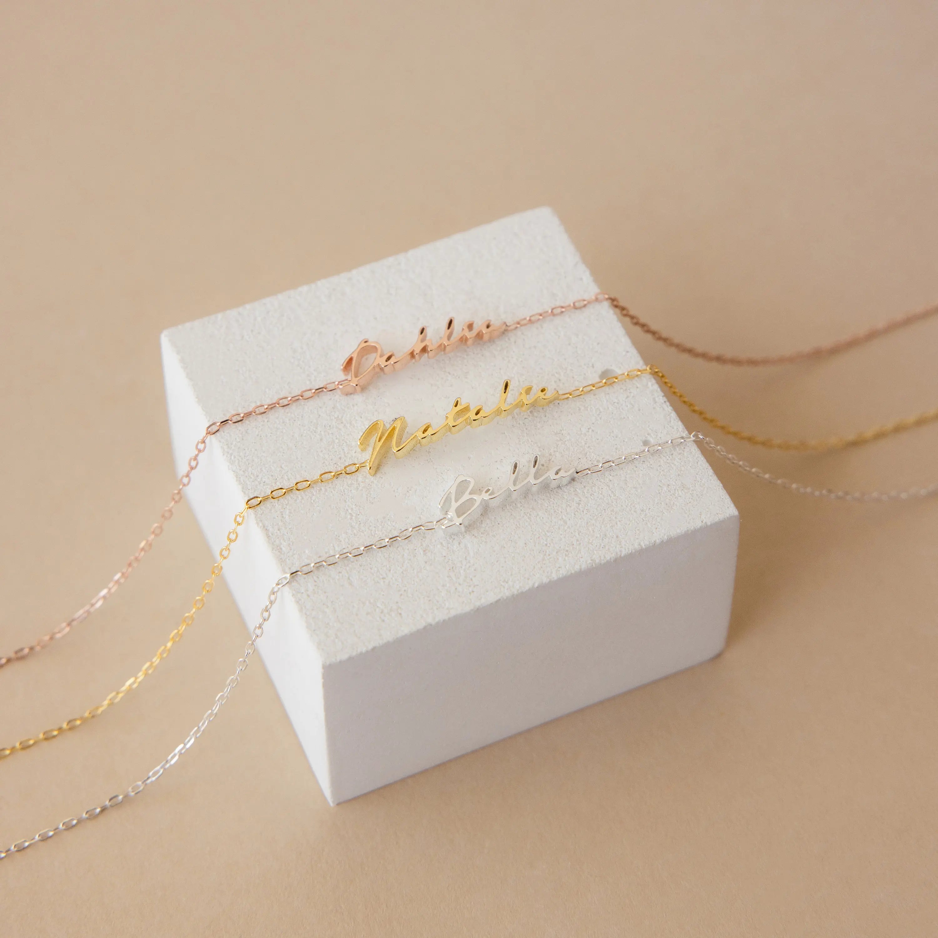 Personalized Bracelet with Names & Initial