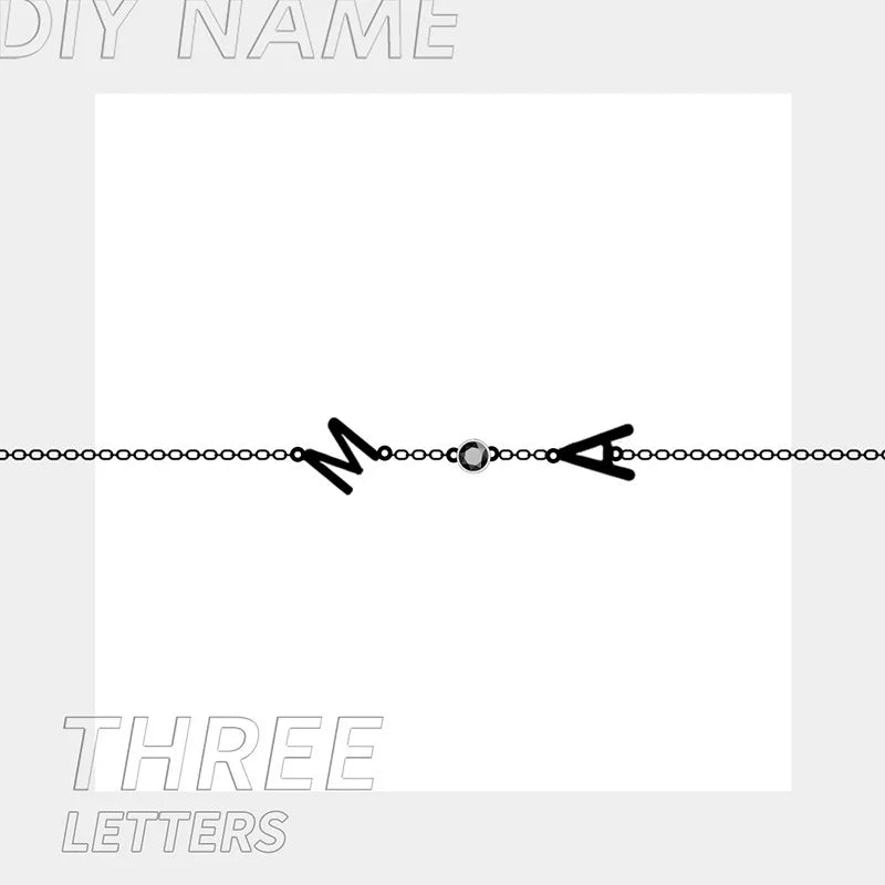 Gepersonaliseerde armband met naam en geboortesteen