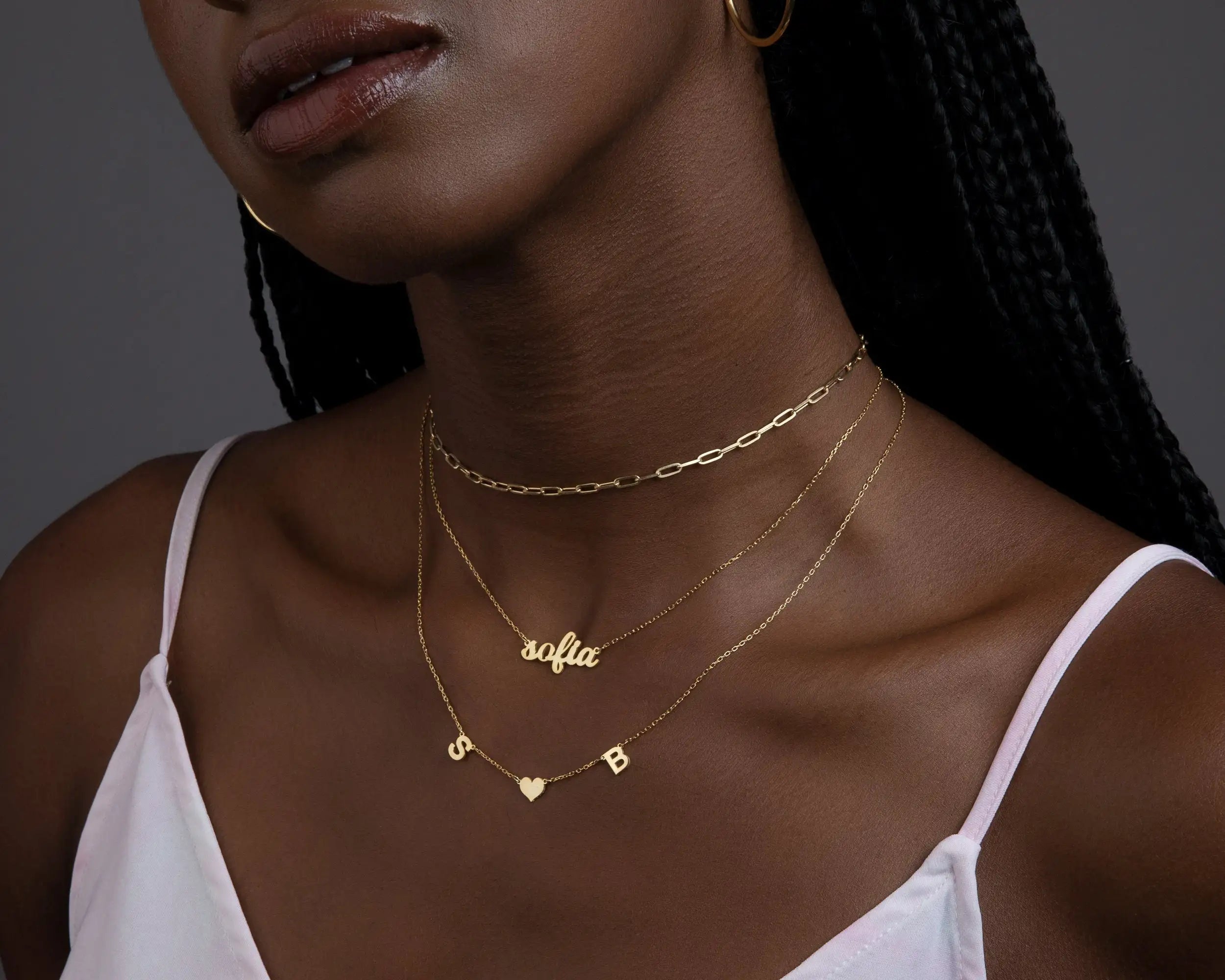 Gepersonaliseerde ketting met naam en initialen