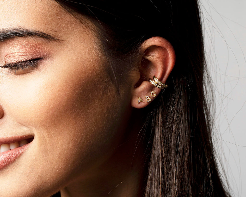 Gepersonaliseerde AZ Zircon Alfabet Oorstekers